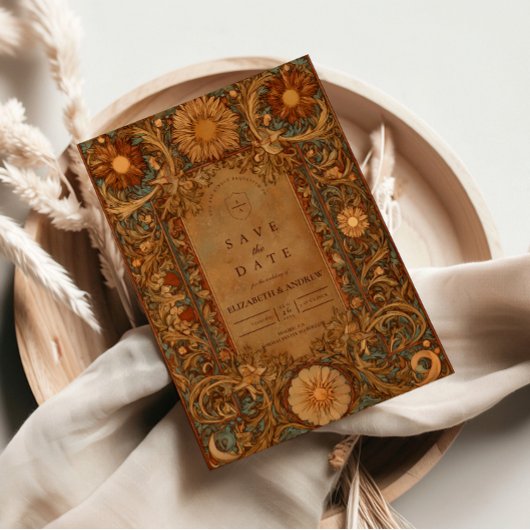 Mystical Celestial Baroque Wedding Save The Date