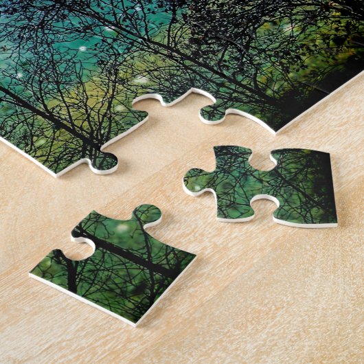 Mystical Celestial Forest Trees Natuur Legpuzzel (Zijkant)