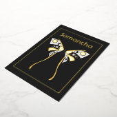 Mystical Celestial Gold and Silver Moth Folie Uitnodiging (Gedraaid)