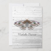 Mystical Celestial Gold Moths Invitation Kaart (Voorkant)
