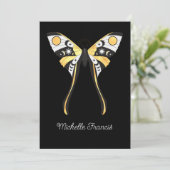 Mystical Celestial Gold Moths Kaart (Staand voorkant)