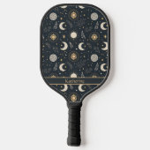 Mystical Celestial Moon Pattern Custom Name Pickleball Paddle (Achterkant)