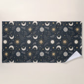 Mystical Celestial Moon Pattern  Strandlaken (Voorkant)