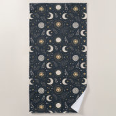 Mystical Celestial Moon Pattern  Strandlaken (Voorkant)