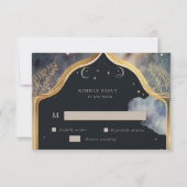 Mystical Celestial Moon RSVP Response Kaart (Voorkant)