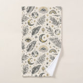 Mystical Celestial Moon Stars Pattern Bad Handdoek (Handdoek)