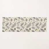 Mystical Celestial Moon Stars Pattern Custom Name Yogamat (Voorkant (horizontaal))