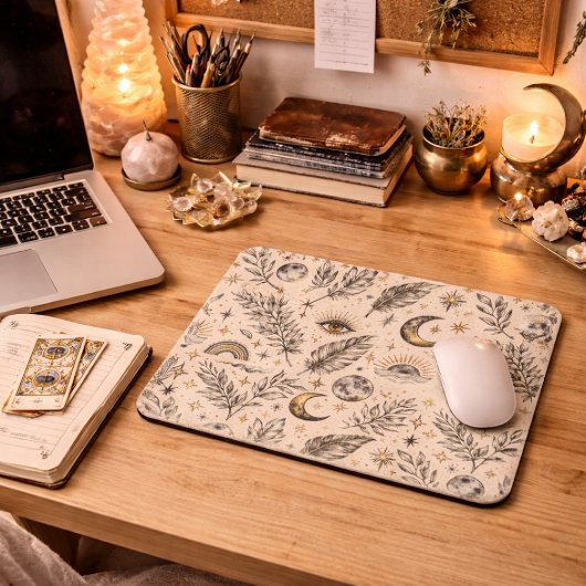 Mystical Celestial Moon Stars Pattern Muismat