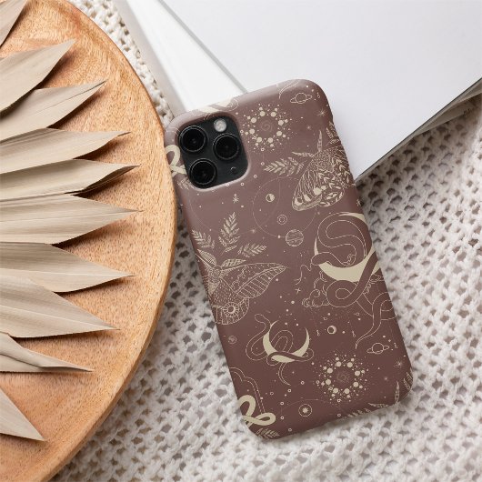 Mystical Celestial Night Moth & Serpent Pattern Case-Mate iPhone Case