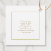 Mystical Celestial Stars Moon Phase Navy Blue Gold Bedankjes Labels (Achterkant)