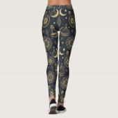 Mystical Celestial Witchcraft - Gold Botanical (2) Leggings (Achterkant)
