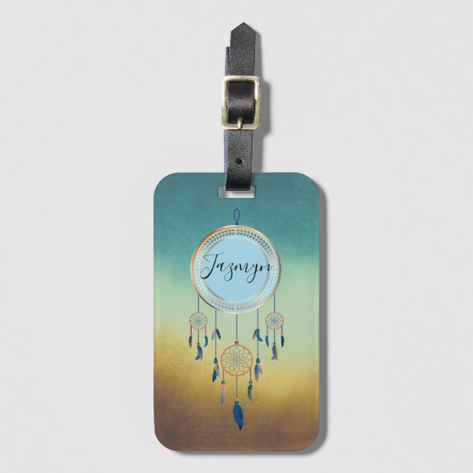 Mystical Chic Personalized Dreamweaver Bagagelabel (Voorkant (verticaal))