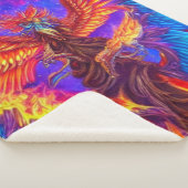 Mystical Colorful Phoenix Sherpa Blanket Sherpa Deken (3/4)