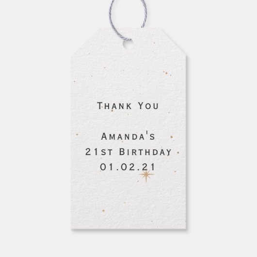 Mystical Cosmic Moon and Stars Cadeaulabel (Achterkant)