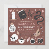 Mystical Crystal Fortune Teller Birthday Party Kaart (Voorkant)