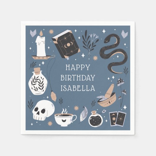 Mystical Crystal Fortune Teller Birthday Party Servet (Voorkant)