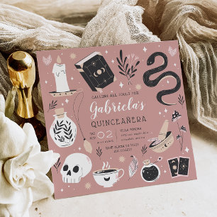 Mystical Crystal Fortune Teller Quinceanera Kaart