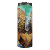 Mystical Crystal Lion Painting "New Worlds" Thermosbeker (Achterkant)