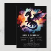 Mystical Dragon Birthday bewerkbaar Kaart (Voorkant / Achterkant)