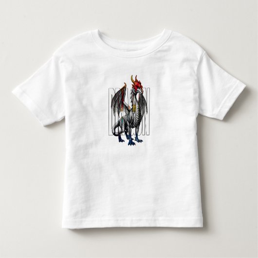 Mystical Dragon Fantasy Creature Design Kinder Shirts (Voorkant)