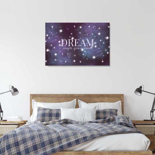 Mystical Dream Dusty Violet Canvas Afdruk (Insitu (Slaapkamer))