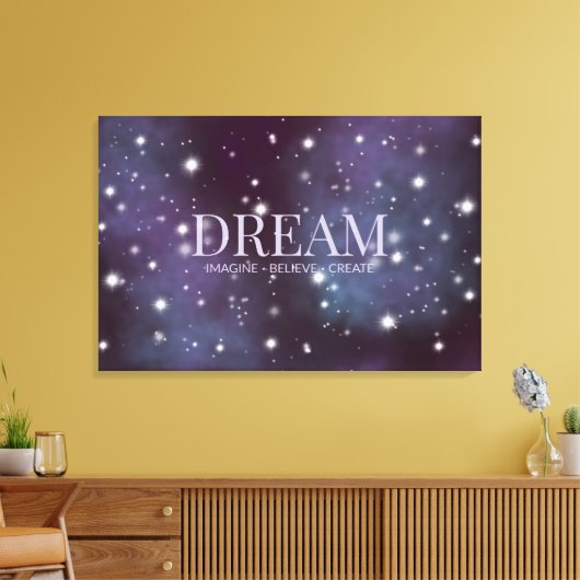 Mystical Dream Dusty Violet Canvas Afdruk (Insitu (Woonkamer))
