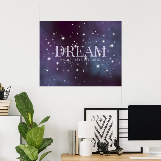Mystical Dream Dusty Violet Poster (Thuiskantoor)