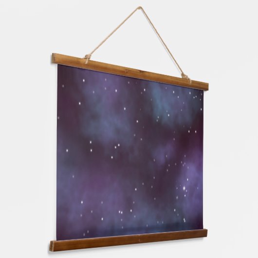 Mystical Dusty Violet Galaxy Hangend Wandkleed (Gebogen)