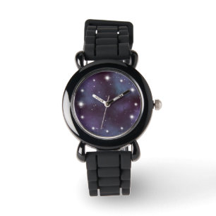 Mystical Dusty Violet Galaxy Horloge