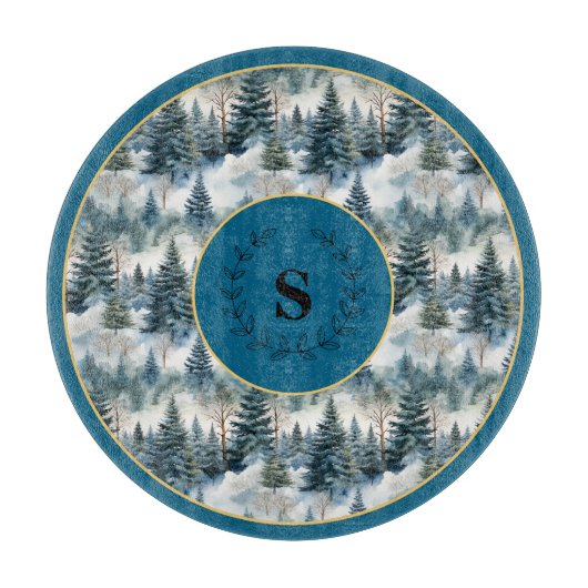Mystical Evergreen Forest Cutting Board Snijplank (Voorkant)