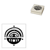 Mystical Eye Magical Elegant Geometric Boho Rubberstempel (Gestempeld)