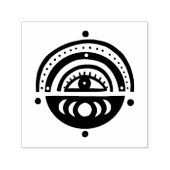 Mystical Eye Magical Elegant Geometric Boho Zelfinktende Stempel (Design)