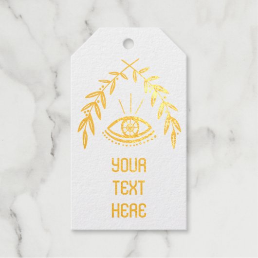 Mystical Eye Magical Elegant Vines Boho Cadeaulabels (Voorkant)
