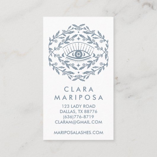 Mystical Eye Roos Vines Boho Beauty geïllustreerd Kortingskaartje (Achterkant)