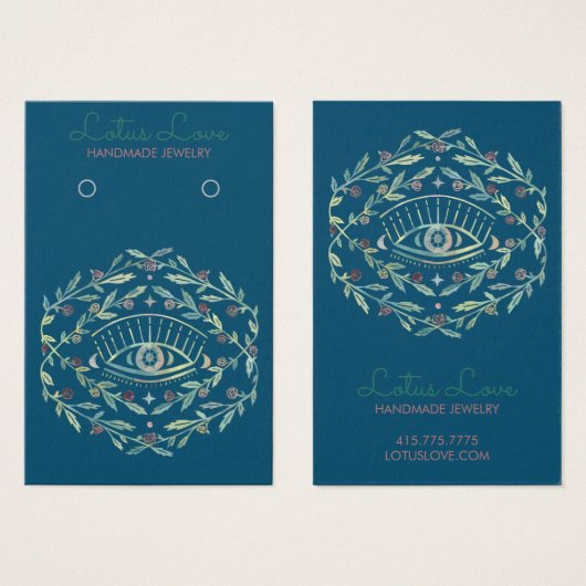 Mystical Eye Rozen Wines die Ketting juwelen winne Visitekaartje (Voorkant /achterkant)