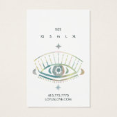 Mystical Eye Size Tag ClothingJewelry Display Card Visitekaartje (Achterkant)