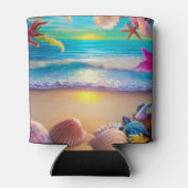 Mystical fantasy strand sunset with tropische flow blikjeskoeler (Achterkant)