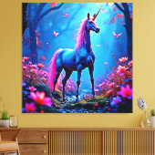 Mystical Fantasy Unicorn Art Canvas Afdruk (Insitu (Woonkamer))