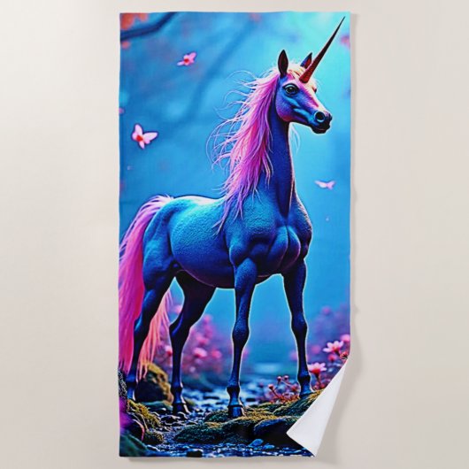 Mystical Fantasy Unicorn Art Strandlaken (Voorkant)