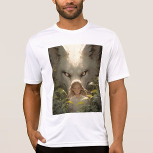 Mystical Fantasy Wolf Guardian Anime T-shirt