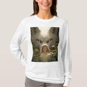 Mystical Fantasy Wolf Guardian Anime T-shirt