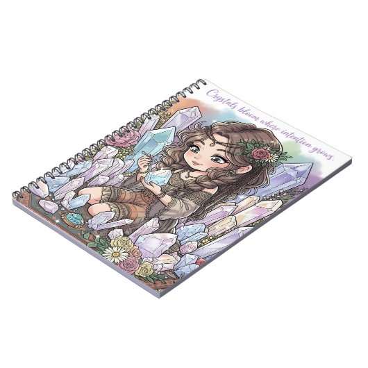 Mystical Flower Child with Quartz Notitieboek (Linkerzijde)