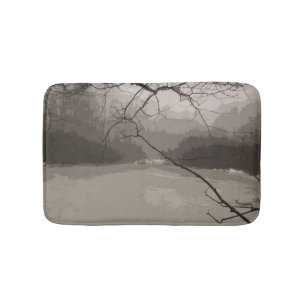 Mystical Fog over Swamp Bath Mats Badmat