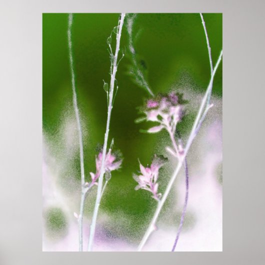 Mystical Forest Bloom – Romantic Flowers & Trees Poster (Voorkant)