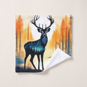 Mystical Forest Deer Bad Handdoek (Wasdoekje)