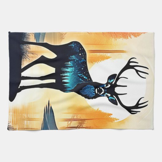 Mystical Forest Deer Theedoek (Horizontaal)