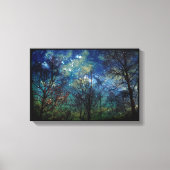 Mystical Forest Natuur Stars Celestial 12x18 Canvas Afdruk (Voorkant)
