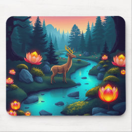 Mystical Forest Stream Mouse Pad Muismat