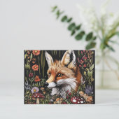 Mystical Fox in Enchanted Forest Briefkaart (Staand voorkant)