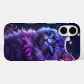 Mystical Galaxy Cat Phone Case – Purple Cosmic Art (Achterkant (horizontaal))